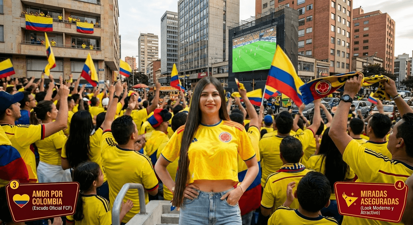 Camisa Ombliguera seleccion Colombia